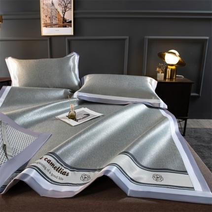 91家纺网 家纺一手货源 找家纺 （总）卡初 2022新款抗菌肌理刺绣养生席三件套