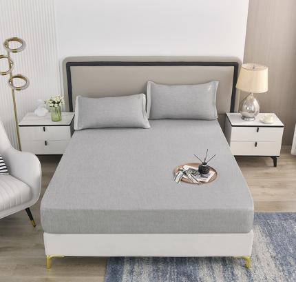 91家纺网 家纺一手货源 找家纺 21度c 2024新款直播款天丝床笠 天丝-墨冰色