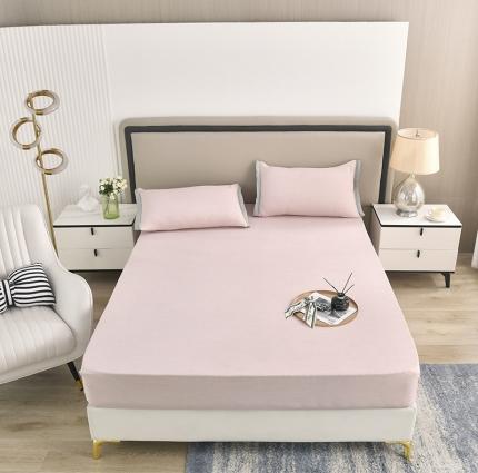 91家纺网 家纺一手货源 找家纺 21度c 2024新款直播款天丝床笠 天丝-桃粉色