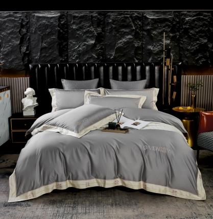 91家纺网 家纺一手货源 找家纺 （总）2023新款纯棉50支双股贡缎长绒棉刺绣四件套 全棉绣花