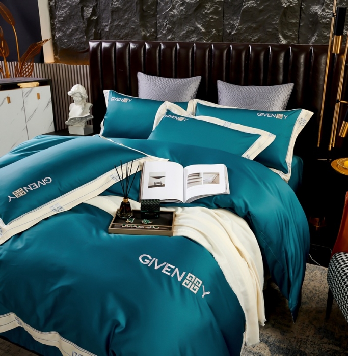 91家纺网 家纺一手货源 找家纺 （总）2023新款纯棉50支双股贡缎长绒棉刺绣四件套 全棉绣花