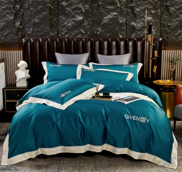 91家纺网 家纺一手货源 找家纺 （总）2023新款纯棉50支双股贡缎长绒棉刺绣四件套 全棉绣花