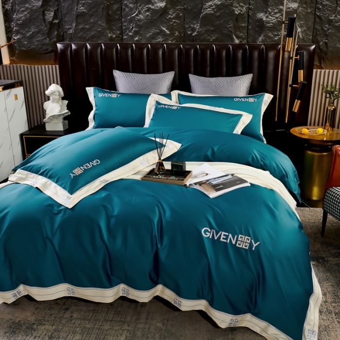 91家纺网 家纺一手货源 找家纺 （总）2023新款纯棉50支双股贡缎长绒棉刺绣四件套 全棉绣花