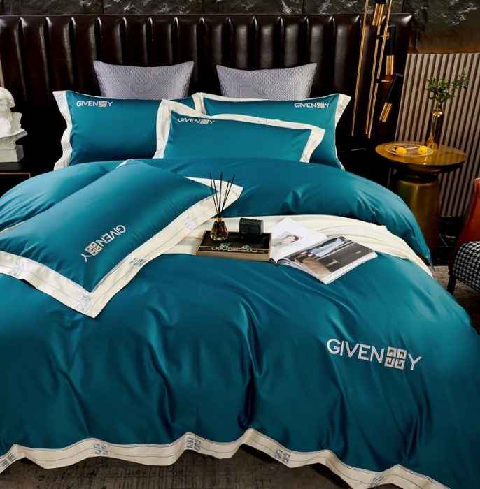 91家纺网 家纺一手货源 找家纺 （总）2023新款纯棉50支双股贡缎长绒棉刺绣四件套 全棉绣花