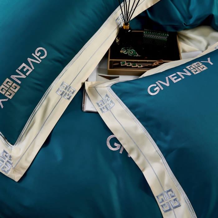 91家纺网 家纺一手货源 找家纺 （总）2023新款纯棉50支双股贡缎长绒棉刺绣四件套 全棉绣花