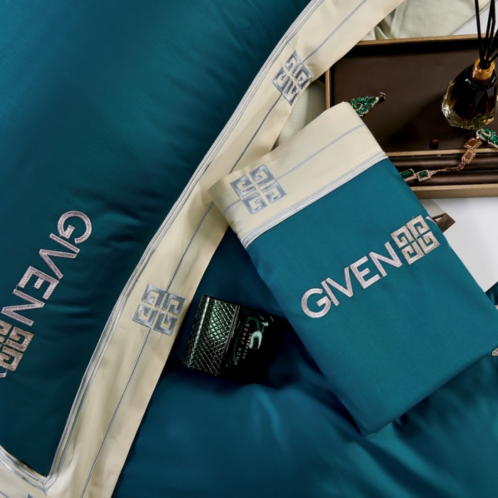 91家纺网 家纺一手货源 找家纺 （总）2023新款纯棉50支双股贡缎长绒棉刺绣四件套 全棉绣花