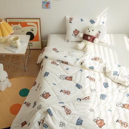 希诺2022新款可拆洗针织棉儿童幼儿园枕头枕芯 字母熊