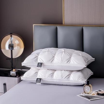 91家纺网 家纺一手货源 找家纺 总总2025新款轻奢扭花鹅毛枕枕头枕芯