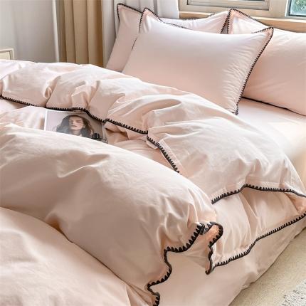 蓝米卡夫 2024新款A类全棉60S水洗棉贝欧系列 贝欧-悠悠粉