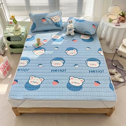 91家纺网 家纺一手货源 找家纺 总 多乐 2022小清新0.5乳胶凉席床席款（带氨纶）