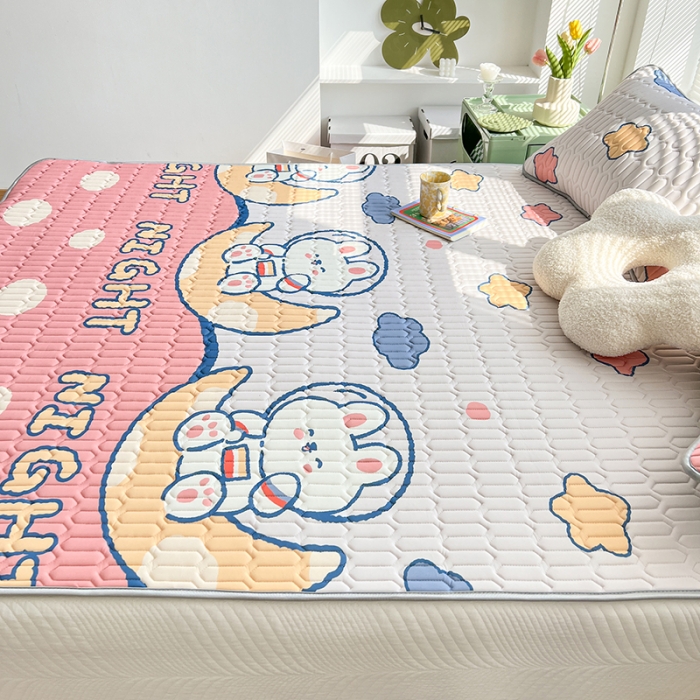 91家纺网 家纺一手货源 找家纺 总 多乐 2022小清新0.5乳胶凉席床席款（带氨纶）