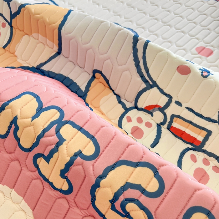 91家纺网 家纺一手货源 找家纺 总 多乐 2022小清新0.5乳胶凉席床席款（带氨纶）