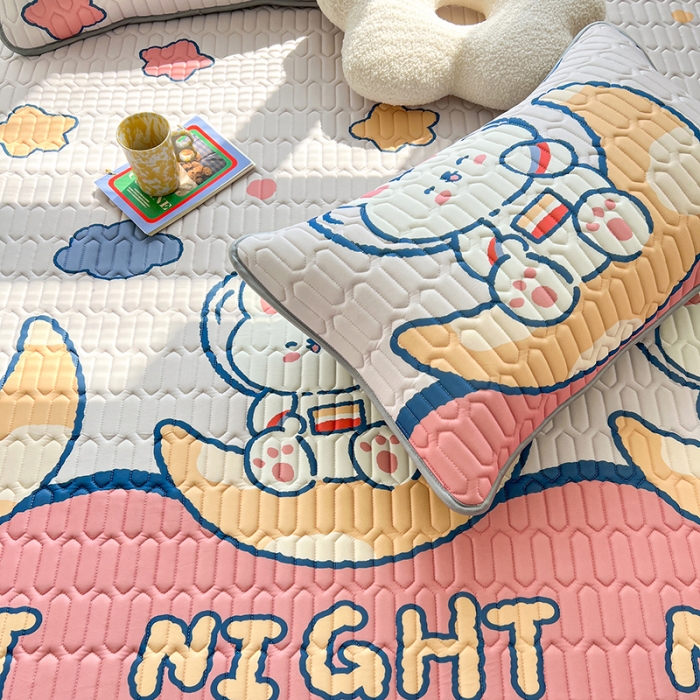 91家纺网 家纺一手货源 找家纺 总 多乐 2022小清新0.5乳胶凉席床席款（带氨纶）