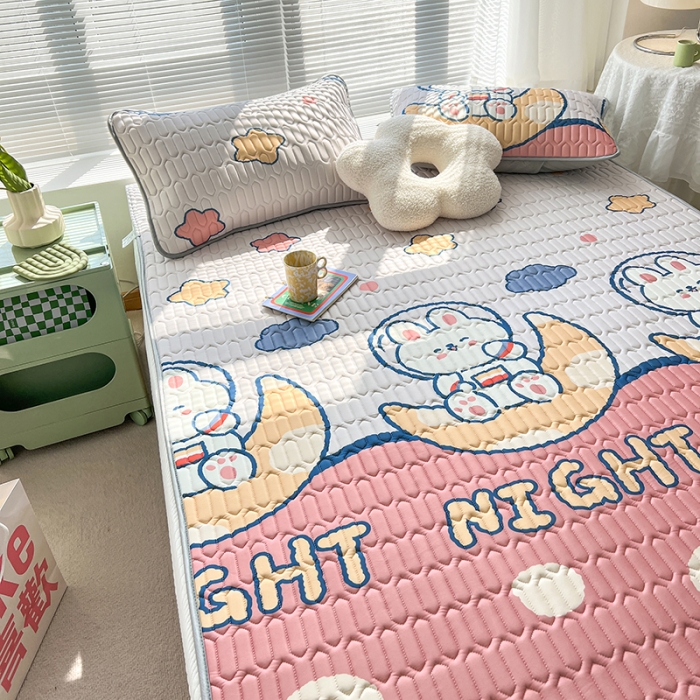 91家纺网 家纺一手货源 找家纺 总 多乐 2022小清新0.5乳胶凉席床席款（带氨纶）