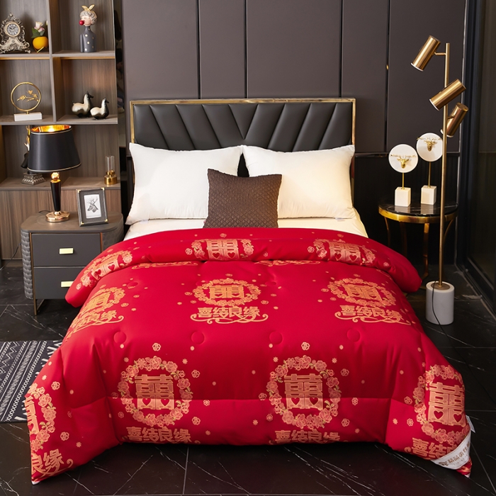 91家纺网 家纺一手货源 找家纺 （总）满圆红2025新款婚庆被春秋被冬被