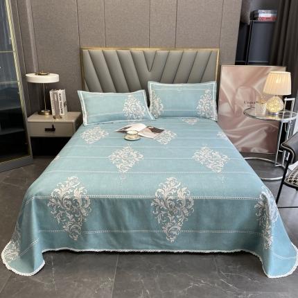 91家纺网 家纺一手货源 找家纺 新印象 2025新款全棉老粗布凉席两件套三件套 欧式风情