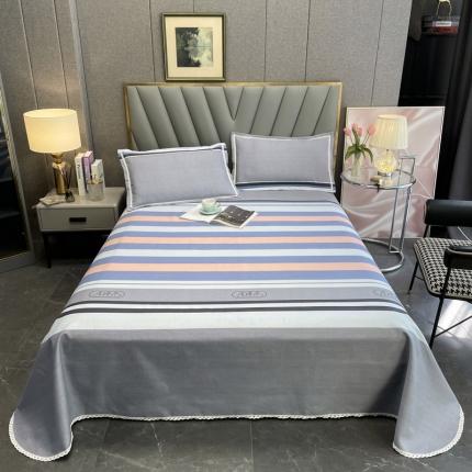 91家纺网 家纺一手货源 找家纺 新印象 2025新款全棉老粗布凉席两件套三件套 美好时光