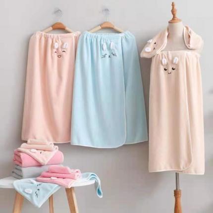 91家纺网 家纺一手货源 找家纺 双梦毛巾 萌小依浴裙