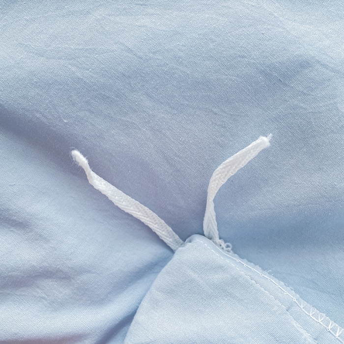 91家纺网 家纺一手货源 找家纺 凡客 新款全棉色织水洗棉贴布绣花边四件套 快乐萌猫-蓝