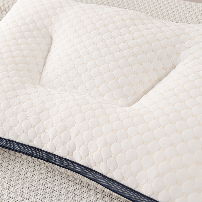 91家纺网 家纺一手货源 找家纺 (总) 仁宇枕业 2022新款枕芯 超柔水立方蓝边定型低枕头