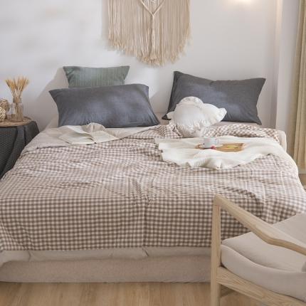 91家纺网 家纺一手货源 找家纺 玖弘 2022新款全棉水洗夏被 米小格