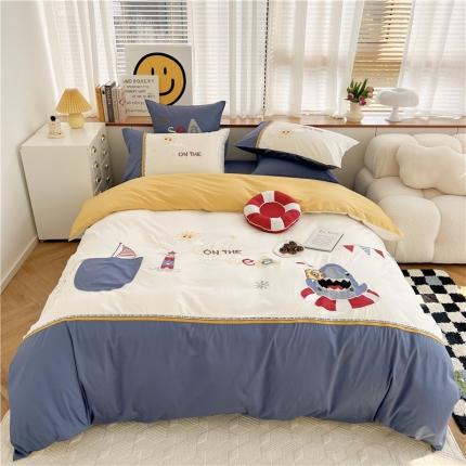 星野 2022春夏60支长绒棉绣花四件套-探险家