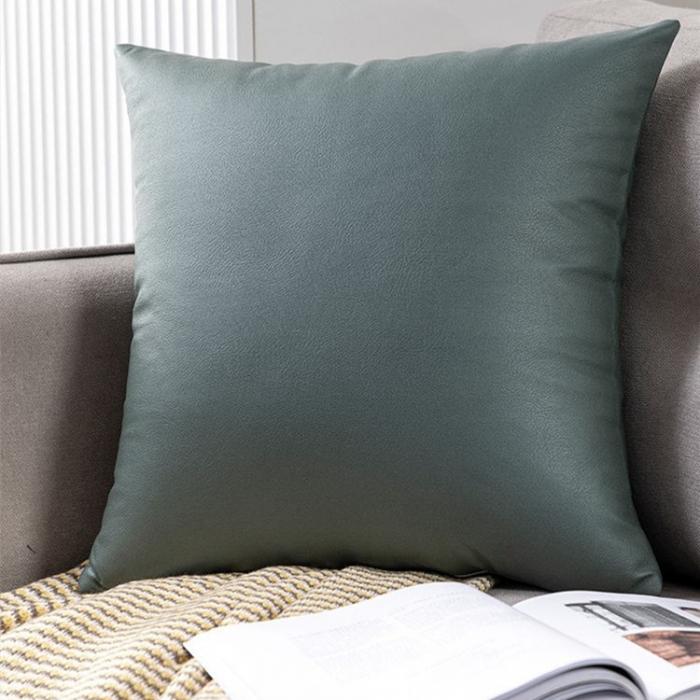 91家纺网 家纺一手货源 找家纺 爆款出口外贸跨境仿皮科技布纯色沙发抱枕套家具店靠垫