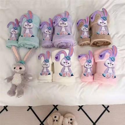 91家纺网 家纺一手货源 找家纺 双梦毛巾 欢乐兔毛巾浴巾