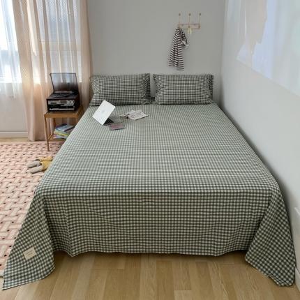 91家纺网 家纺一手货源 找家纺 （总）纯棉水洗棉床单单品单件纯棉简约纯色学生宿舍单双人全棉