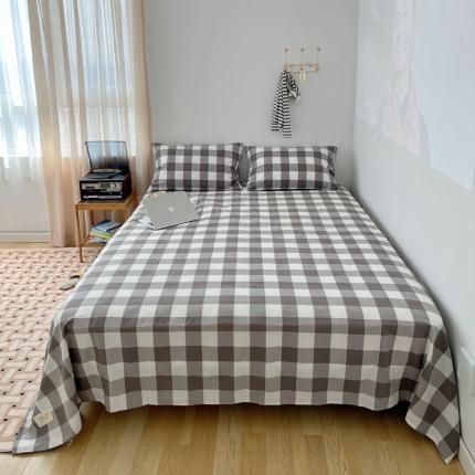 91家纺网 家纺一手货源 找家纺 （总）纯棉水洗棉床单单品单件纯棉简约纯色学生宿舍单双人全棉