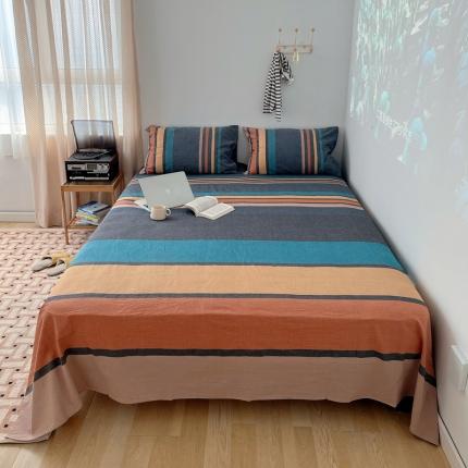 91家纺网 家纺一手货源 找家纺 （总）纯棉水洗棉床单单品单件纯棉简约纯色学生宿舍单双人全棉