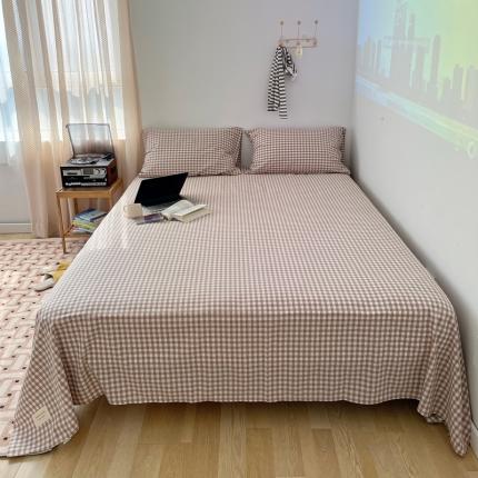 91家纺网 家纺一手货源 找家纺 （总）纯棉水洗棉床单单品单件纯棉简约纯色学生宿舍单双人全棉