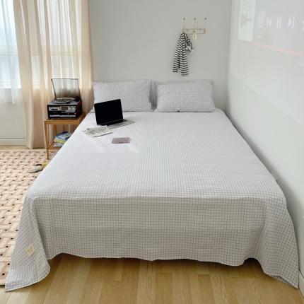 91家纺网 家纺一手货源 找家纺 （总）纯棉水洗棉床单单品单件纯棉简约纯色学生宿舍单双人全棉