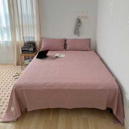 91家纺网 家纺一手货源 找家纺 （总）纯棉水洗棉床单单品单件纯棉简约纯色学生宿舍单双人全棉