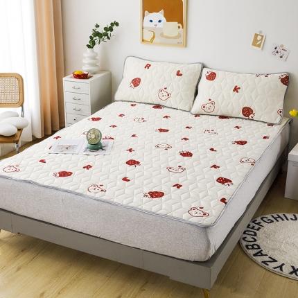 91家纺网 家纺一手货源 找家纺 (总)纽缦 2022新款凉感丝乳胶凉席卡通系列床单款