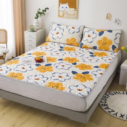 91家纺网 家纺一手货源 找家纺 (总)纽缦 2022新款凉感丝乳胶凉席卡通系列床单款