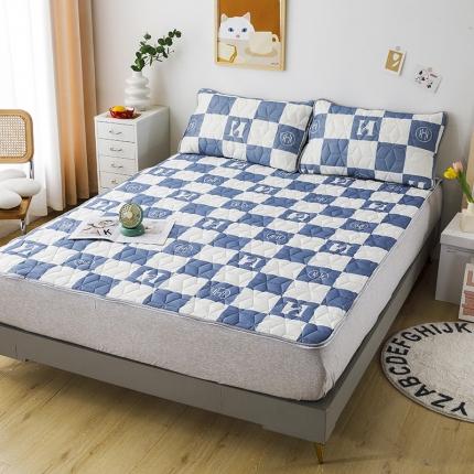 91家纺网 家纺一手货源 找家纺 (总)纽缦 2022新款凉感丝乳胶凉席卡通系列床单款