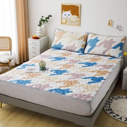 91家纺网 家纺一手货源 找家纺 (总)纽缦 2022新款凉感丝乳胶凉席卡通系列床单款