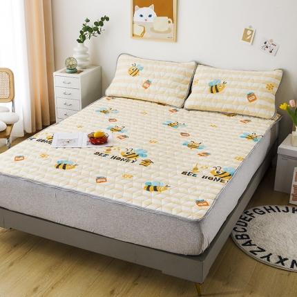 91家纺网 家纺一手货源 找家纺 (总)纽缦 2022新款凉感丝乳胶凉席卡通系列床单款