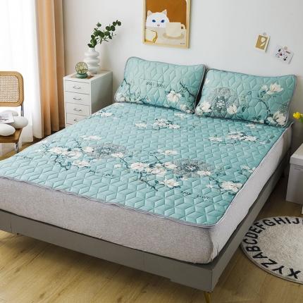 91家纺网 家纺一手货源 找家纺 (总)纽缦 2022新款凉感丝乳胶凉席卡通系列床单款