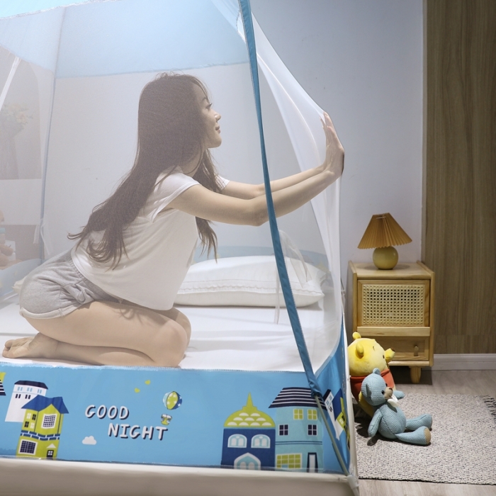 91家纺网 家纺一手货源 找家纺 （总）爱洛 2022新款卡通印花防尘蚊帐系列