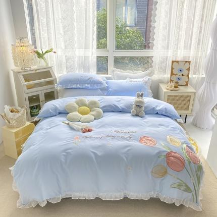 91家纺网 家纺一手货源 找家纺 （总）苏美 2022新款全棉刺绣工艺款四件套