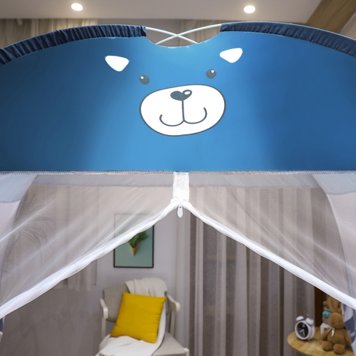 91家纺网 家纺一手货源 找家纺 爱洛 2022新款卡通印花防尘蚊帐系列 大狗熊