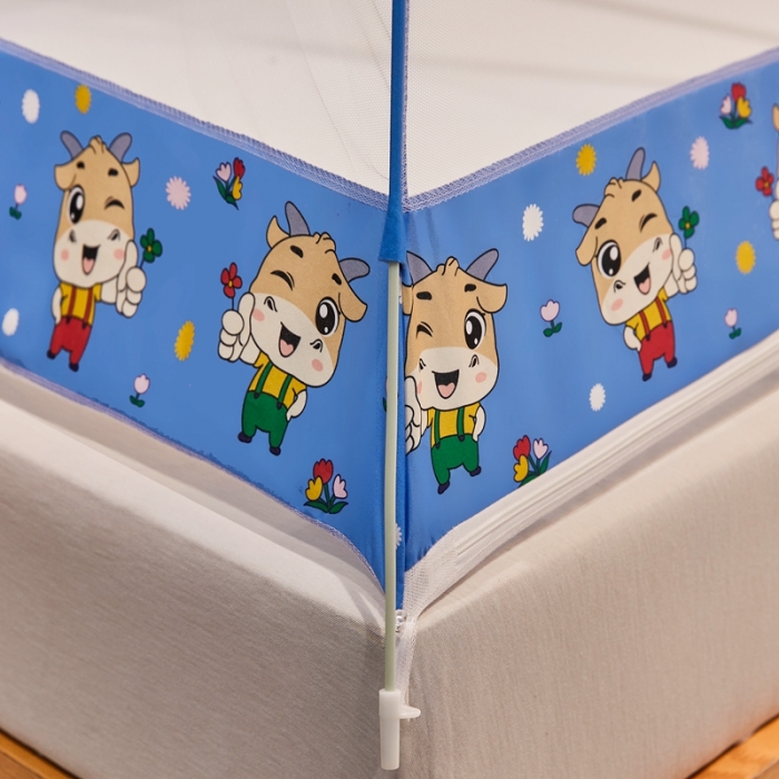 91家纺网 家纺一手货源 找家纺 爱洛 2022新款卡通印花防尘蚊帐系列 牛牛