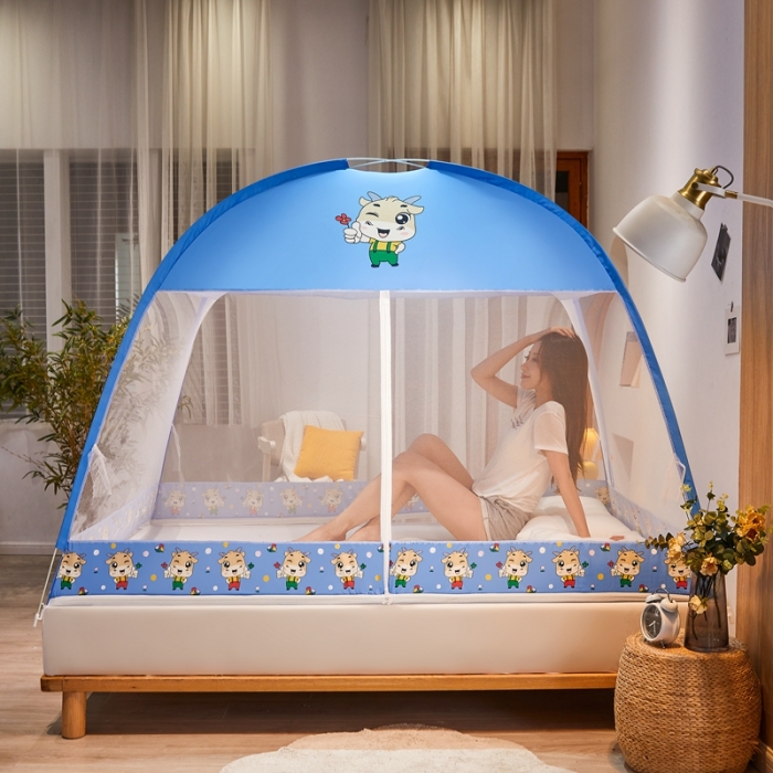 91家纺网 家纺一手货源 找家纺 爱洛 2022新款卡通印花防尘蚊帐系列 牛牛