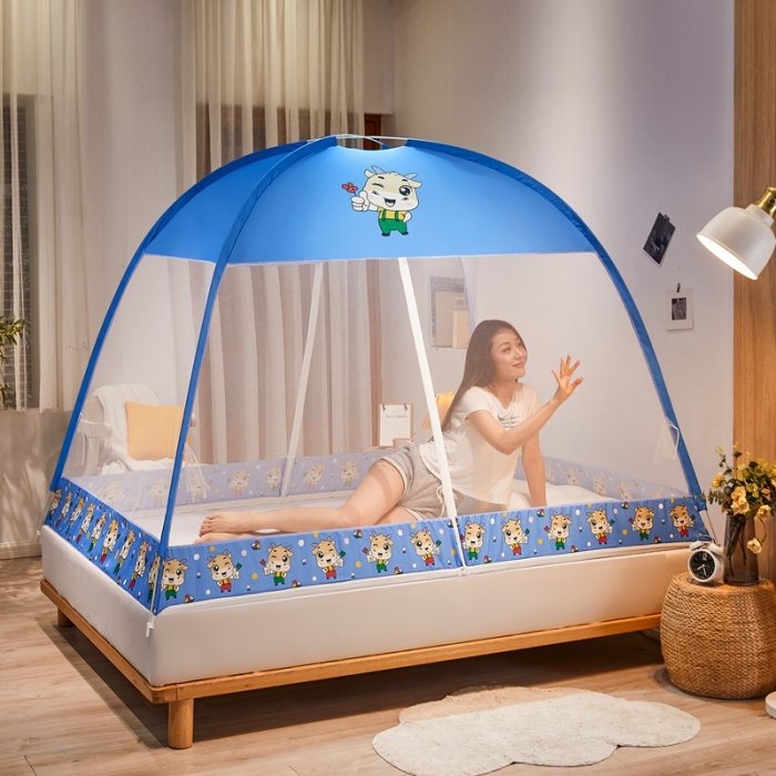 91家纺网 家纺一手货源 找家纺 爱洛 2022新款卡通印花防尘蚊帐系列 牛牛