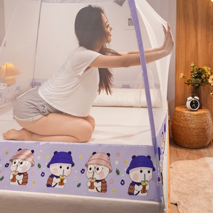 91家纺网 家纺一手货源 找家纺 爱洛 2022新款卡通印花防尘蚊帐系列 小男孩