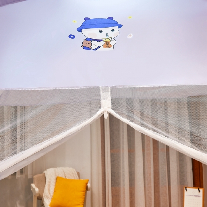 91家纺网 家纺一手货源 找家纺 爱洛 2022新款卡通印花防尘蚊帐系列 小男孩