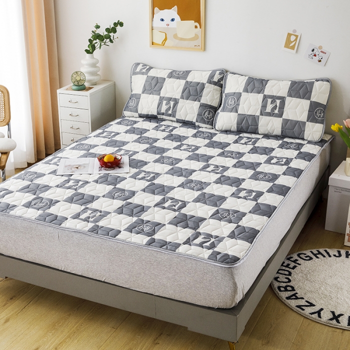 91家纺网 家纺一手货源 找家纺 纽缦 2022新款凉感丝乳胶凉席卡通系列床单款 新月