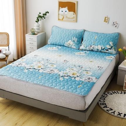 91家纺网 家纺一手货源 找家纺 纽缦 2022新款凉感丝乳胶凉席卡通系列床单款 芬芳